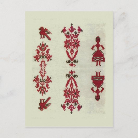 Roemeens borduurwerk, traditioneel ontwerp Briefkaart (Voorkant)