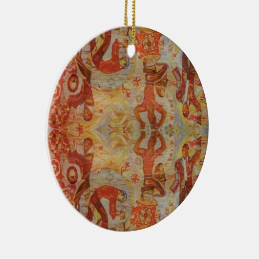  Roemeens borduurwerk, traditioneel ontwerp Keramisch Ornament (Rechts)