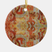  Roemeens borduurwerk, traditioneel ontwerp Keramisch Ornament (Voorkant)