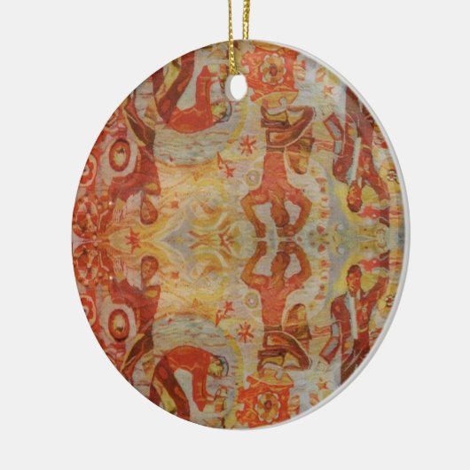  Roemeens borduurwerk, traditioneel ontwerp Keramisch Ornament (Links)