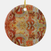  Roemeens borduurwerk, traditioneel ontwerp Keramisch Ornament (Achterkant)