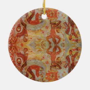  Roemeens borduurwerk, traditioneel ontwerp Keramisch Ornament