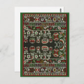  Roemeens borduurwerk, wol, patroon Briefkaart (Voorkant / Achterkant)