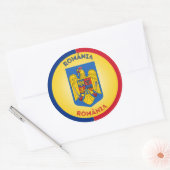 Roemeens Erfgoed Embleem Ronde Sticker (Envelop)