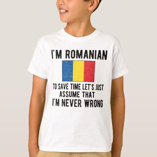 Roemeens erfgoed roet Roemeense vlag T-shirt (Voorkant)