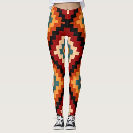 Roemeens Folk Art Pattern Leggings (Voorkant)