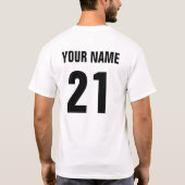 Roemeens ijshockey T-shirt met naam & nummer (Achterkant)