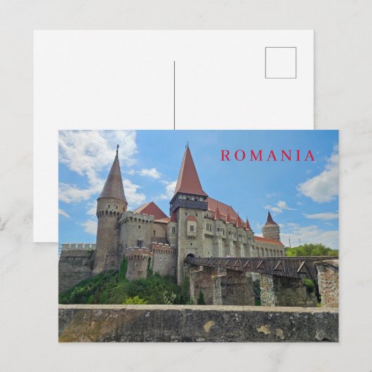 Roemeens kasteel uitzicht briefkaart (Voorkant / Achterkant)