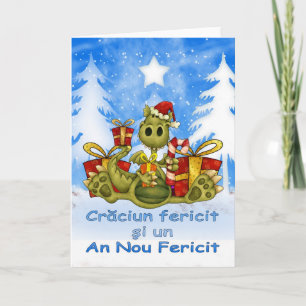 Roemeens Kerstdraak - Schattigee Kaart - Craciun F