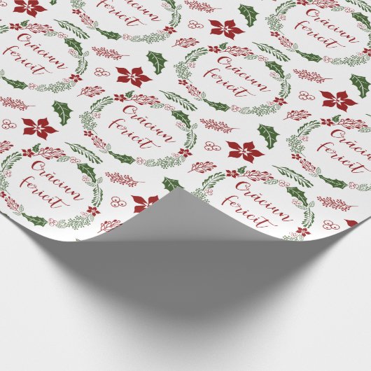 Roemeens kerstfeest, crăciun fericit cadeaupapier (Hoek)