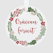 Roemeens kerstfeest, crăciun fericit ornament (achterkant)