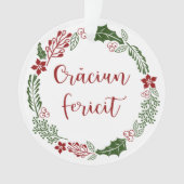 Roemeens kerstfeest, crăciun fericit ornament (voorkant)