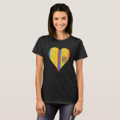 Roemeens Moldavisch Flag Heart T-shirt (Voorkant volledig)