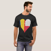 Roemeens Pools vlaghart T-shirt (Voorkant volledig)