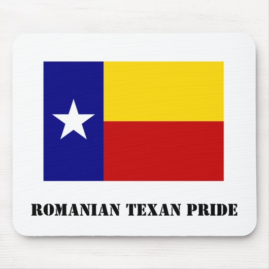 Roemeens Texan Pride White Mousepad Muismat (Voorkant)