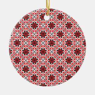 roemeens traditioneel etnisch kostumotief naadloos keramisch ornament