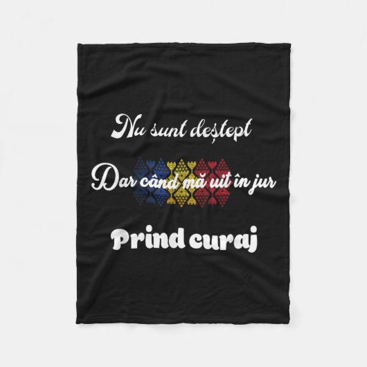 Roemeens traditioneel grappig fleece deken (Voorkant)