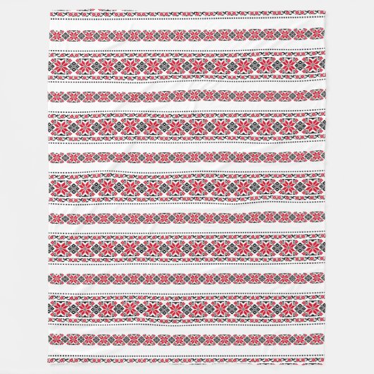 Roemeens traditioneel motif "De sterren" Fleece Deken (Voorkant)