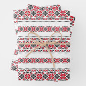 Roemeens traditioneel motif "De sterren" Inpakpapier Vel (In situ)