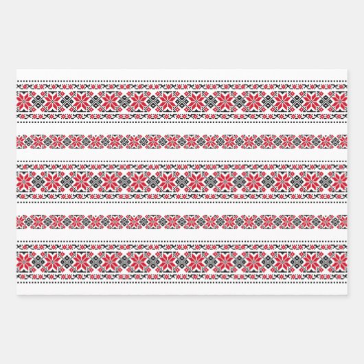 Roemeens traditioneel motif "De sterren" Inpakpapier Vel (Voorkant)