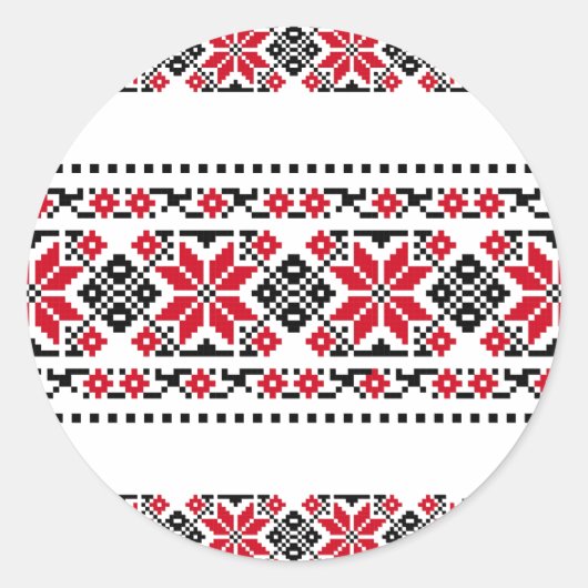 Roemeens traditioneel motif "De sterren" Ronde Sticker (Voorkant)