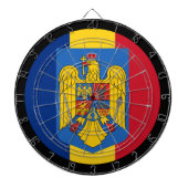 Roemeens vlaggendartboard en darts/spelboard dartbord (Voorkant)