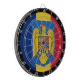 Roemeens vlaggendartboard en darts/spelboard dartbord (Voorkant Links)