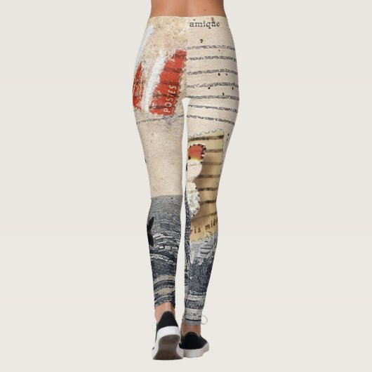 roemeense " blauwe vlinder " - eiffeltoren leggings (Achterkant)