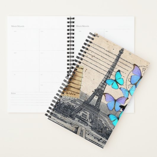 roemeense " blauwe vlinder " - eiffeltoren planner (Display)