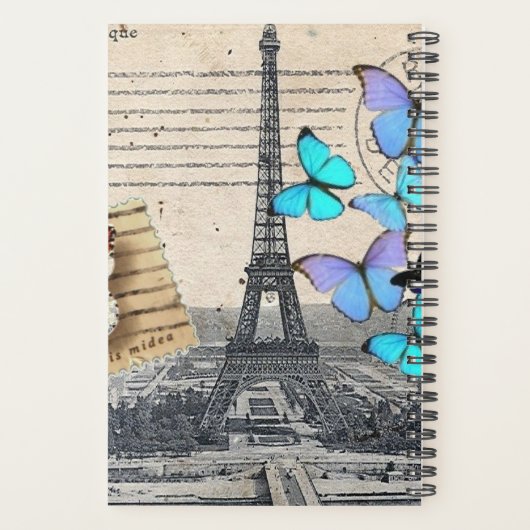 roemeense " blauwe vlinder " - eiffeltoren planner (Achterkant)