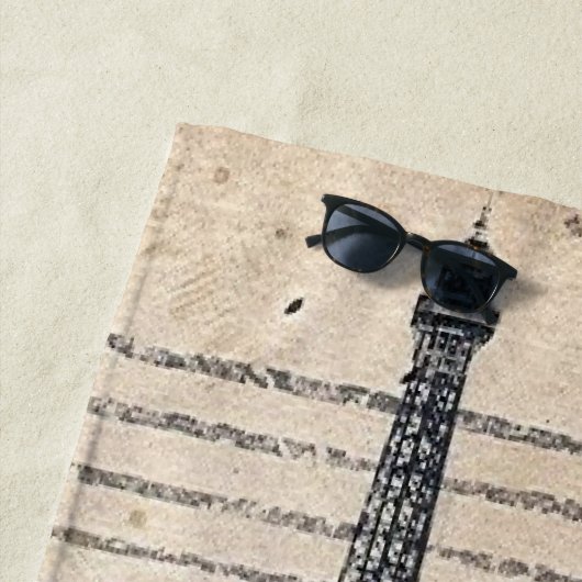 roemeense " blauwe vlinder " - eiffeltoren strandlaken (In situ)