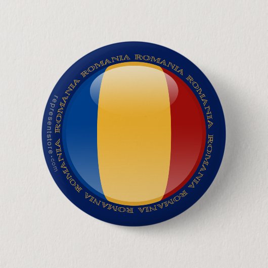Roemeense bubelvlag ronde button 5,7 cm (Voorkant)