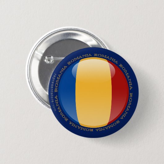 Roemeense bubelvlag ronde button 5,7 cm (Voorkant /achterkant)
