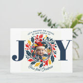 Roemeense bundel VAN VREUGDE Feestdagenkaart (Staand voorkant)