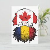 Roemeense Canadese vlag voor boomstammen in Canada Kaart (Staand voorkant)