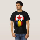 Roemeense Canadese vlag voor boomstammen in Canada T-shirt (Voorkant volledig)