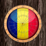 Roemeense dartboardspelletjes /Rustisch Dartbord<br><div class="desc">DARTBOARDS: Roemenië en Boekarest - houd van mijn land en Roemeense vlag voor reispatriotten/games en dartboards</div>