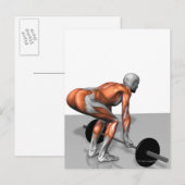 Roemeense deadlift 2 briefkaart (Voorkant / Achterkant)