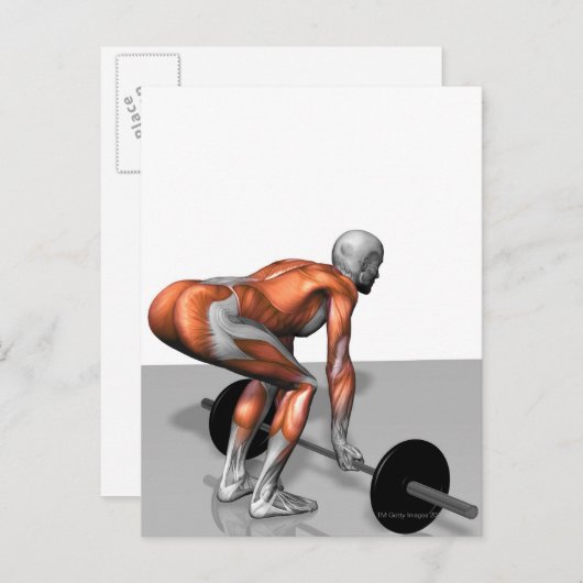Roemeense deadlift 2 briefkaart (Voorkant / Achterkant)