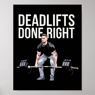 Roemeense Deadlift Bodybuilding Fitness Workout Gy Poster