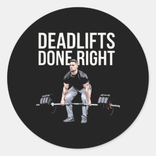 Roemeense Deadlift Bodybuilding Fitness Workout Gy Ronde Sticker
