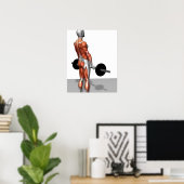Roemeense deadlift poster (Thuiskantoor)