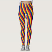 Roemeense en Roemeense vlag, mode van reizen en sp Leggings (Voorkant)
