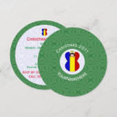 Roemeense engel vlag Kerstmis Personaliseer Rond Kaart (Voorkant / Achterkant)