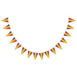 Roemeense Feest Driekleurige Vlag Vlaggetjes