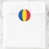 Roemeense Fisheye Vlag Sticker (Tas)