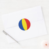 Roemeense Fisheye Vlag Sticker (Envelop)