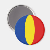 Roemeense Fisheye Vlagmagneet Magneet (Voorkant / Achterkant)
