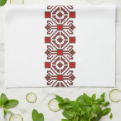 roemeense folkkostuum stikt geometrische bloemkuns theedoek (Gevouwen)