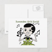 Roemeense Girls Rock Briefkaart (Voorkant / Achterkant)